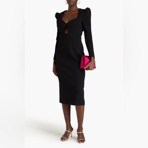 Rebecca Vallance Katie cutout crepe midi dress NWT